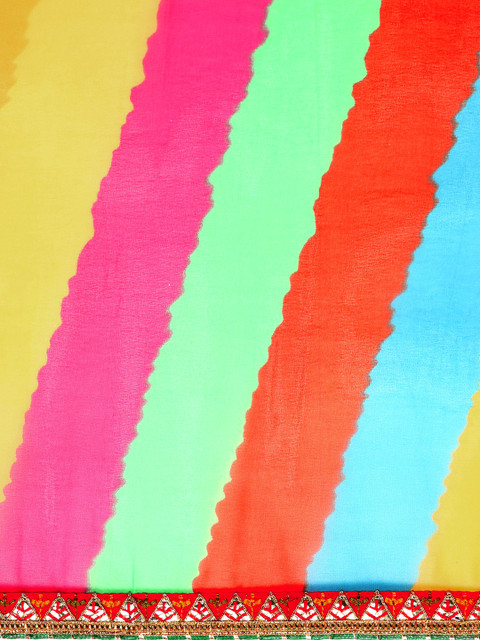 Mitera Leheriya Gotta Patti Pure Chiffon Saree - Image 4