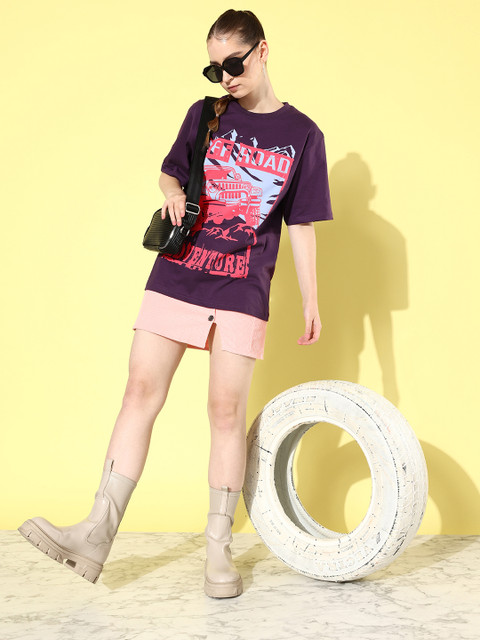 Difference of Opinion Printed Oversized Drop-Shoulder Sleeves Pure Cotton T-shirt - Image 2