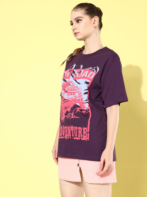 Difference of Opinion Printed Oversized Drop-Shoulder Sleeves Pure Cotton T-shirt - Image 3