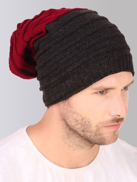 hupshy Unisex Self Design Acrylic Beanie
