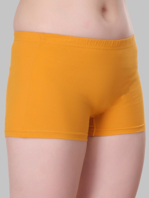 SELFCARE Pack Of 4 Mid-Rise Anti-Odour Pure Cotton Boy Shorts - Image 5