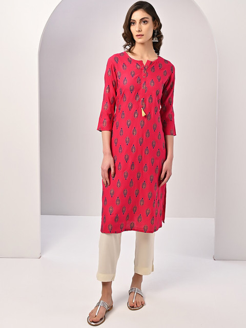 Rangita Ethnic Motifs Printed Straight Kurta - Image 6