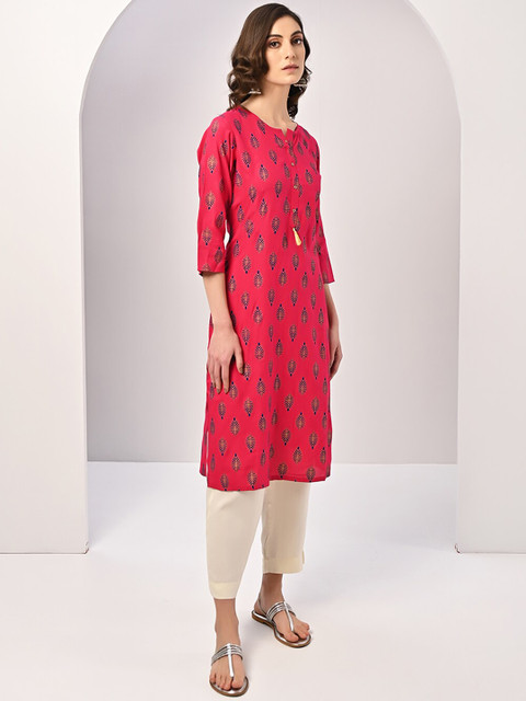 Rangita Ethnic Motifs Printed Straight Kurta - Image 3
