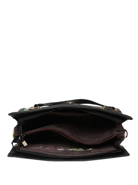 MINI WESST Typography Printed Structured Canvas Tote Bag - Image 6