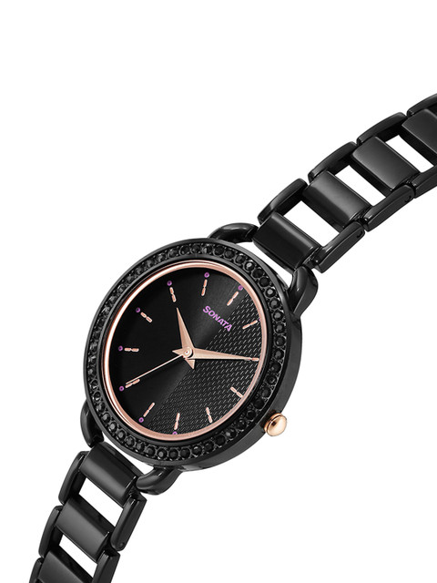 Sonata Wedding Quartz Analog With Black Dial Watch For Women - Nt87052km01 - Image 3