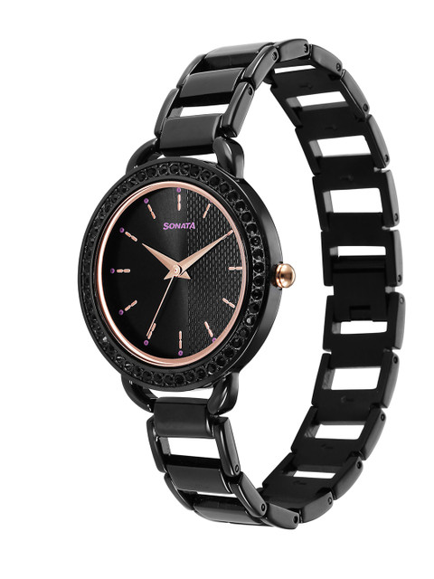 Sonata Wedding Quartz Analog With Black Dial Watch For Women - Nt87052km01 - Image 2
