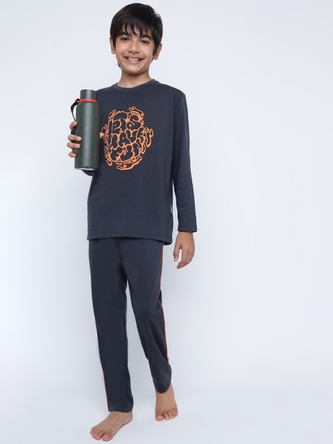 Lil Tomatoes Boys Graphic Printed Long Sleeves Night suit - Image 7