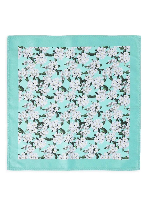 Tossido Men Floral Printed Satin Stole & Pocket Square Set - Image 5