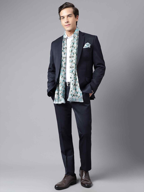 Tossido Men Floral Printed Satin Stole & Pocket Square Set - Image 3