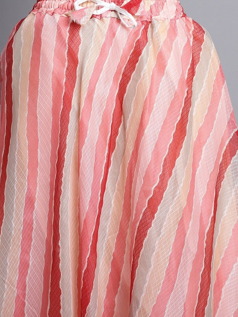 SOUNDARYA Striped Cotton Flared Maxi Skirt - Image 6