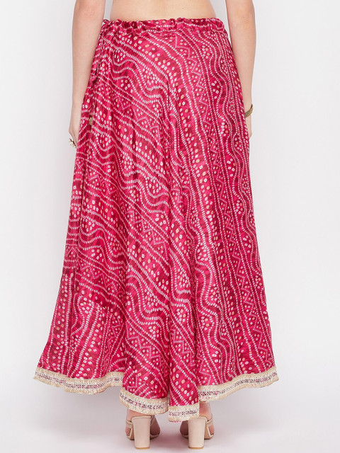 Clora Creation Bandhani Printed Flared Maxi Skirt - Image 4