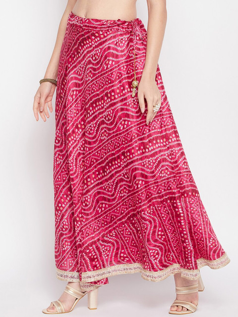 Clora Creation Bandhani Printed Flared Maxi Skirt - Image 3