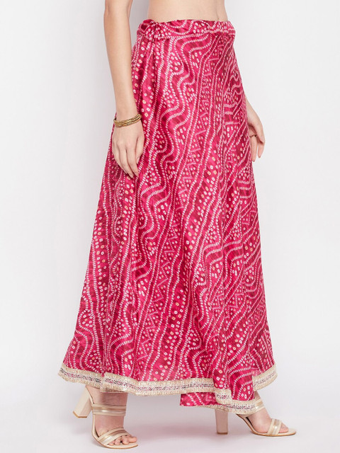 Clora Creation Bandhani Printed Flared Maxi Skirt - Image 2