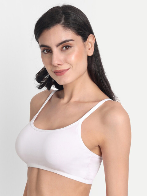 Aimly Pack Of 2 Non-Padded Seamless Medium Coverage Cotton Sports Bra With All Day Comfort - Image 2