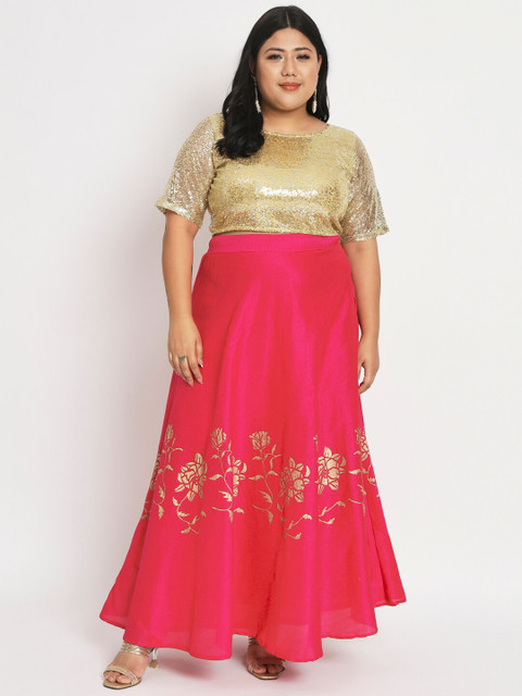 studio rasa Plus Size Sequinned Crop Top - Image 6