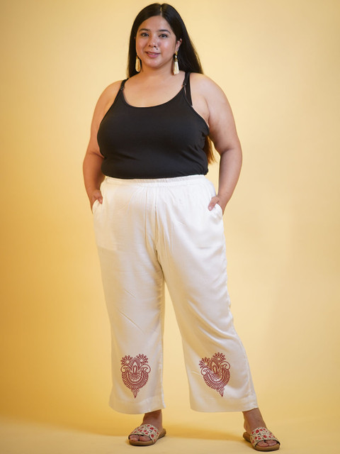 LetsDressUp Women Printed Chambray Palazzos