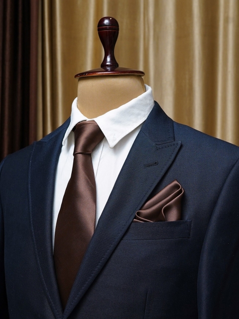 AXLON Men Micofiber Formal Tie With Pocket Square Accessory Gift Set - Image 6
