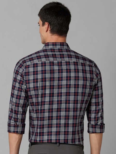 Allen Solly Spread Collar Tartan Checks Slim Fit Cotton Casual Shirt - Image 4