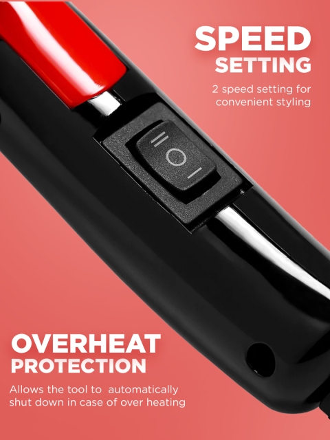 Ikonic Me Mini Speedy 1000W Hair Dryer with Foldable Handle & Lightweight DC Motor - Red - Image 4