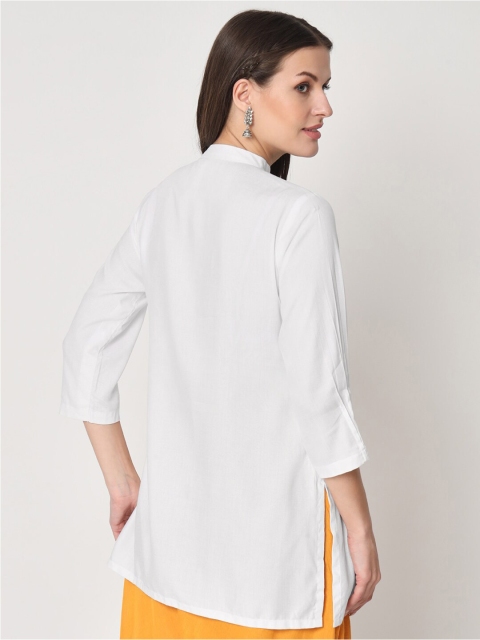 9rasa Mandarin Collar Pintuck Kurti - Image 5