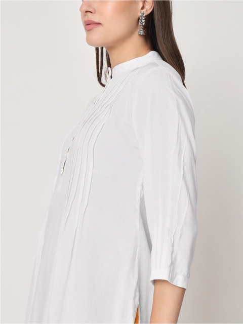 9rasa Mandarin Collar Pintuck Kurti - Image 7