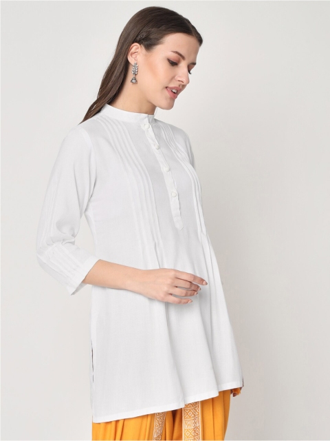 9rasa Mandarin Collar Pintuck Kurti - Image 3