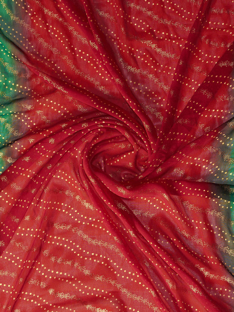 Mitera Ethnic Motifs PrintedZari Pure Georgette Saree - Image 6