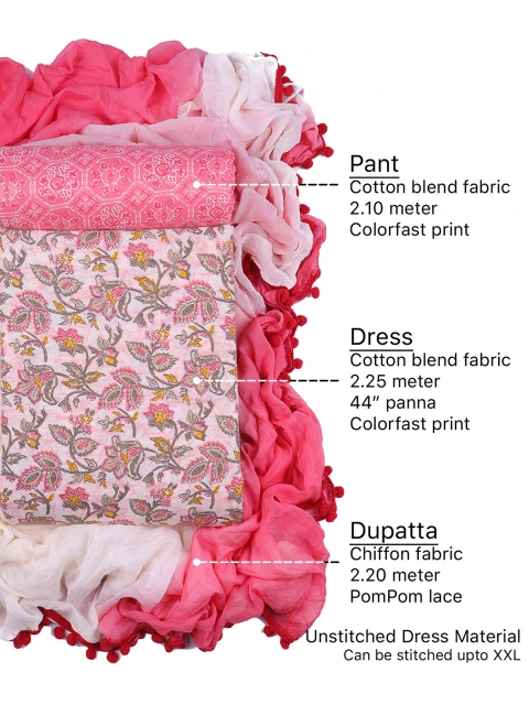 Sun Fashion And Lifestyle Floral Printed Unstitched Dress Material - Image 6