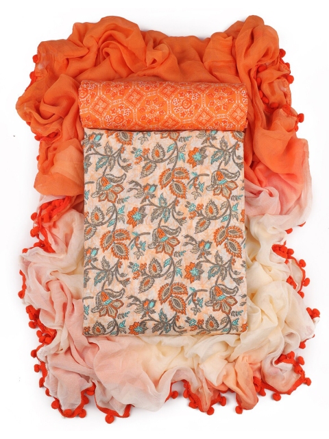 Sun Fashion And Lifestyle Floral Printed Unstitched Dress Material - Image 2