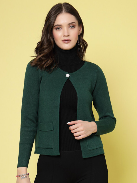 Mafadeny Long Sleeves Open Front Shrug