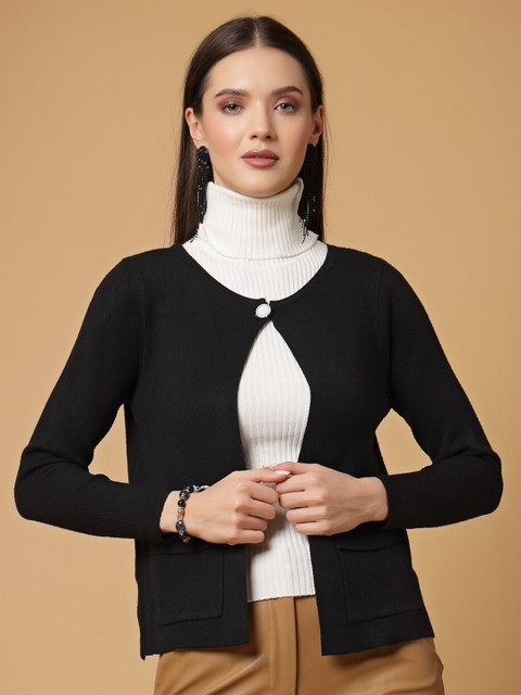 Mafadeny Long Sleeves Open Front Shrug