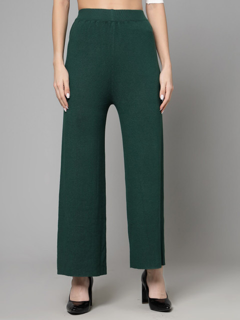 Mafadeny Women Flared Knitted Palazzos