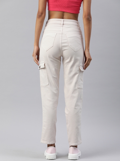 ADBUCKS Straight Fit High-Rise Stretchable Cargo Jeans - Image 3