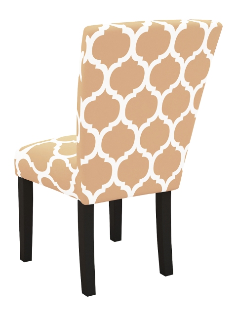 Story@home Beige Motif Printed Chair Cover - Image 4
