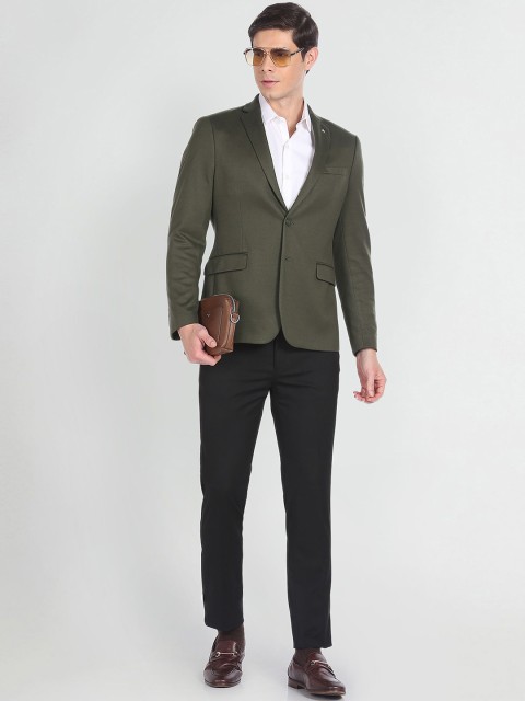 Arrow Slim Fit Notched Lapel Single-Breasted Formal Blazers - Image 6