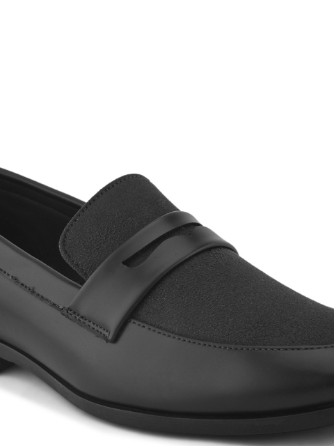 HERE&NOW Men Black Formal Penny Loafers - Image 6