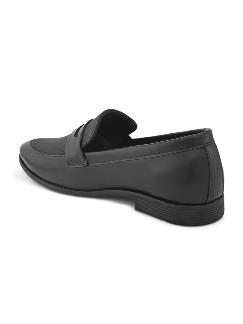 HERE&NOW Men Black Formal Penny Loafers - Image 3