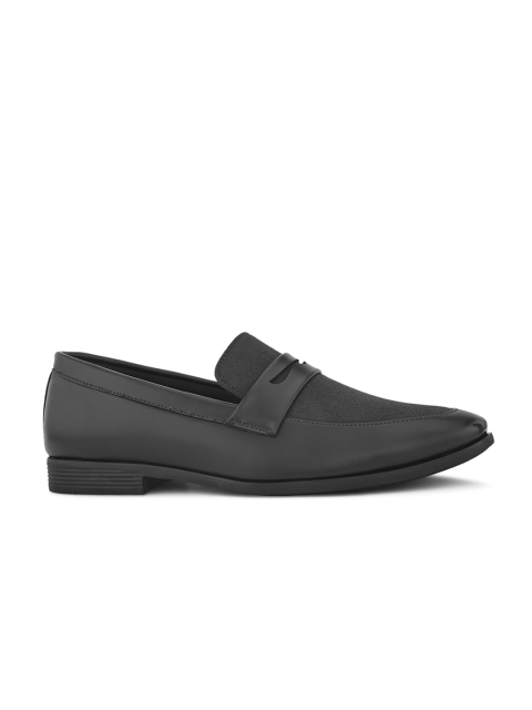 HERE&NOW Men Black Formal Penny Loafers - Image 4