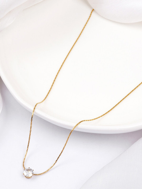 BEWITCHED Gold-Plated Artificial Stone Studded Chain