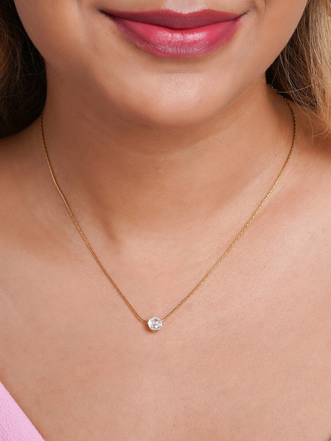 BEWITCHED Gold-Plated Artificial Stone Studded Chain - Image 5