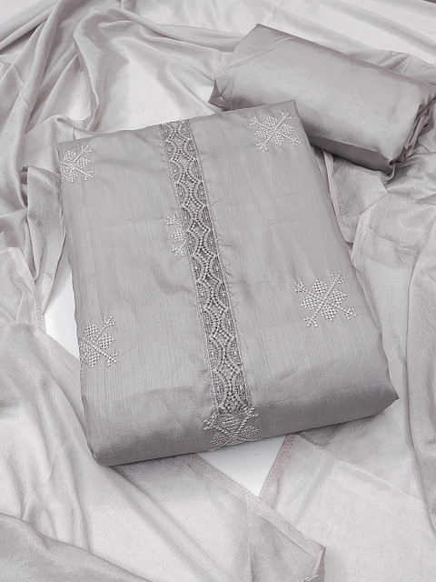 MANVAA Ethnic Motifs Embroidered Unstitched Dress Material