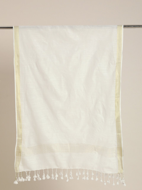 Taavi Handloom Sustainable Dupatta with Zari - Image 3