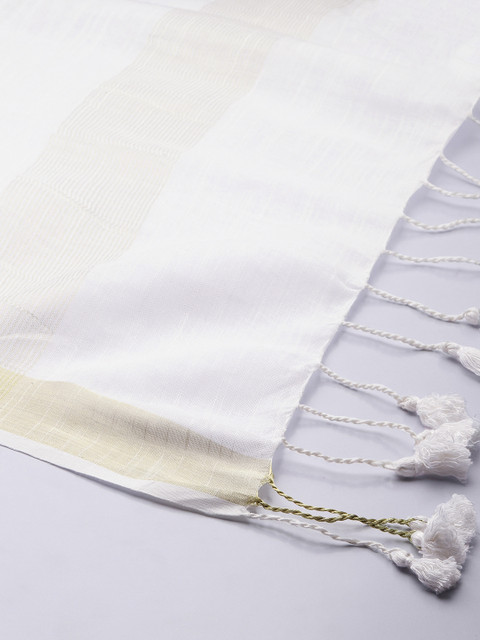 Taavi Handloom Sustainable Dupatta with Zari - Image 4