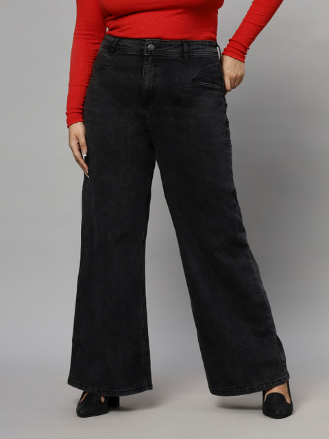 Turning Blue Women Plus Size Wide Leg Jeans