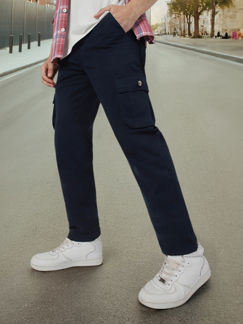 Urbano Fashion Men Mid-Rise Cargos Trousers