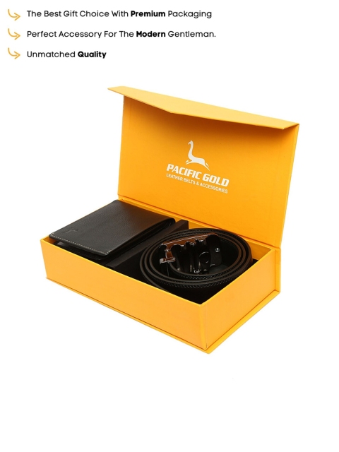 Pacific Gold Men Leather Accessory Gift Set - Image 6