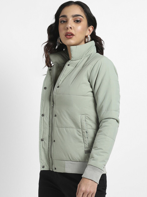 Campus Sutra Windcheater Quilted Bomber Jacket - Image 3