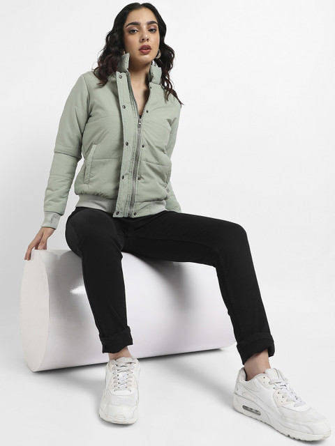 Campus Sutra Windcheater Quilted Bomber Jacket - Image 5