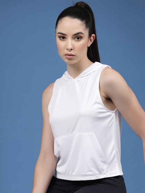 Rigo Hooded Sleeveless Sports Crop Top