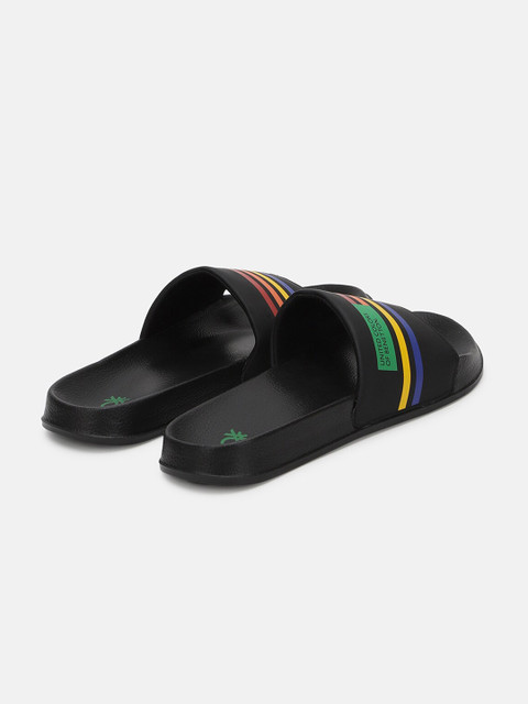 United Colors of Benetton Men Striped Sliders - Image 3